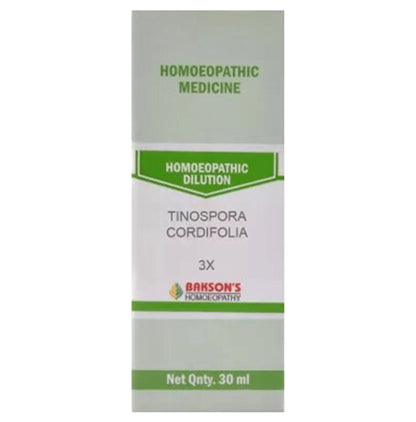 Bakson's Homeopathy Tinospora Cordifolia Dilution 3X - Classic Derma
