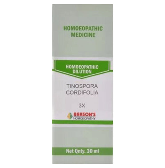 Bakson's Homeopathy Tinospora Cordifolia Dilution 3X - Classic Derma
