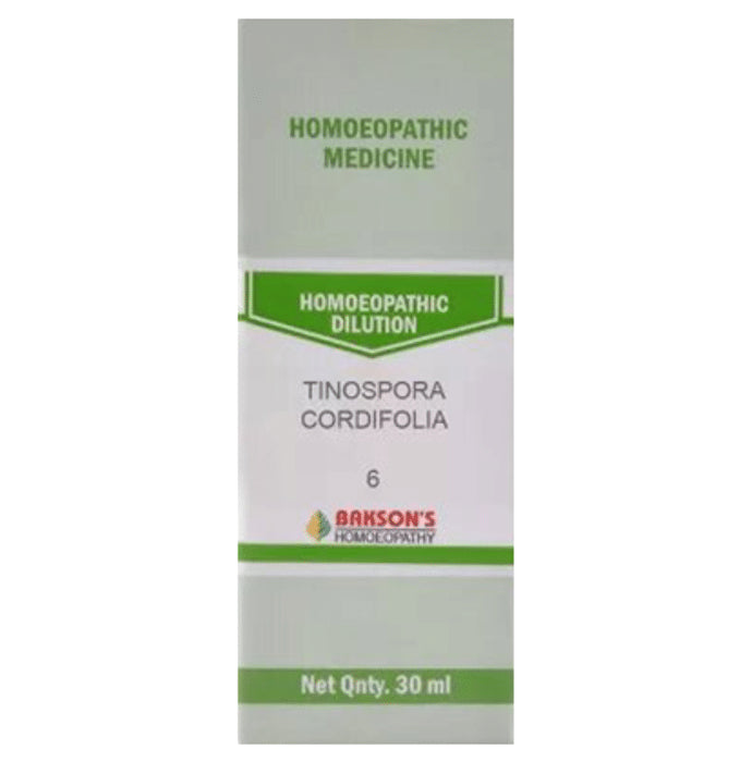 Bakson's Homeopathy Tinospora Cordifolia Dilution 6 CH - Classic Derma