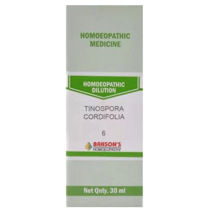 Bakson's Homeopathy Tinospora Cordifolia Dilution 6 CH - Classic Derma