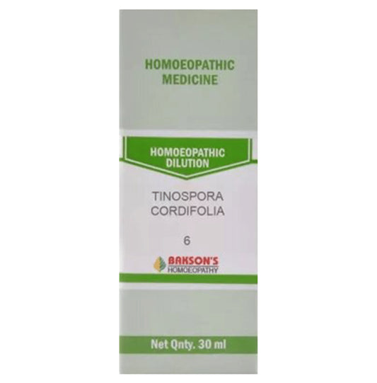 Bakson's Homeopathy Tinospora Cordifolia Dilution 6 CH - Classic Derma
