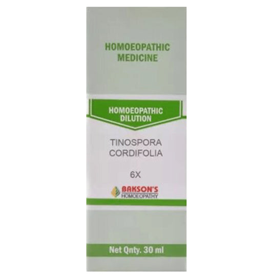 Bakson's Homeopathy Tinospora Cordifolia Dilution 6X - Classic Derma