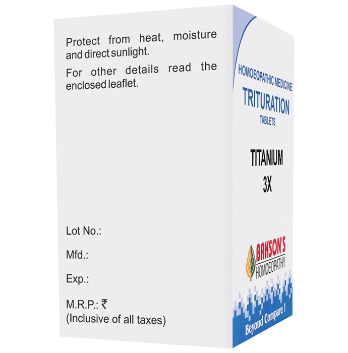 Bakson's Homeopathy Titanium Trituration Tablet 3X