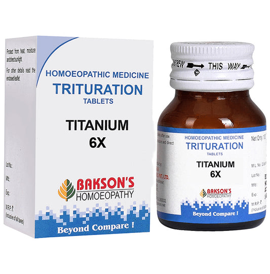 Bakson's Homeopathy Titanium Trituration Tablet 6X - Classic Derma