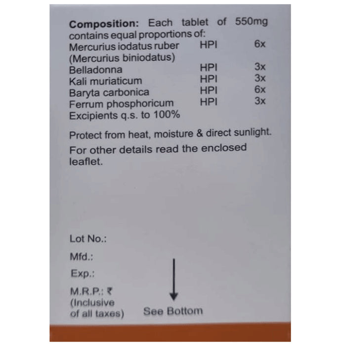 Bakson's Homeopathy Tonsil Aid Tablet