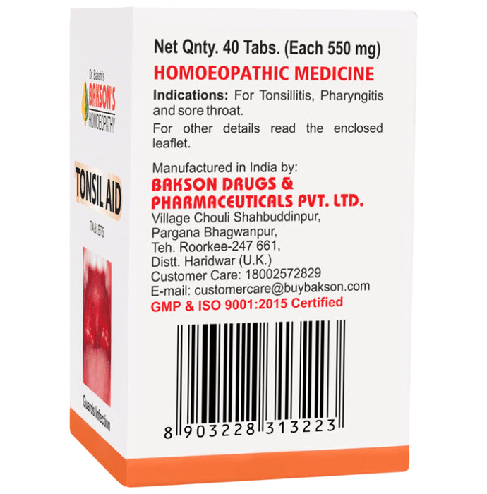 Bakson's Homeopathy Tonsil Aid Tablet