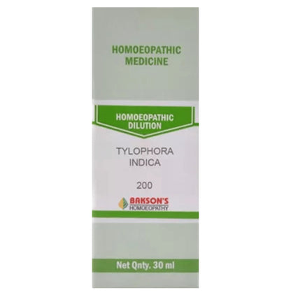 Bakson's Homeopathy Tylophora Indica Dilution 200 - Classic Derma
