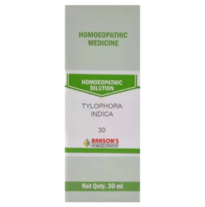 Bakson's Homeopathy Tylophora Indica Dilution 30 - Classic Derma