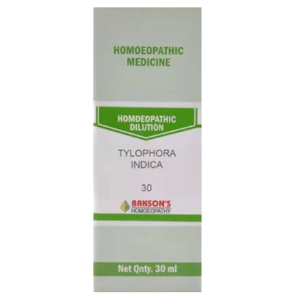 Bakson's Homeopathy Tylophora Indica Dilution 30 - Classic Derma