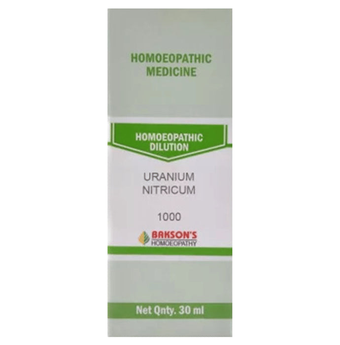 Bakson's Homeopathy Uranium Nitricum Dilution 1000 CH - Classic Derma