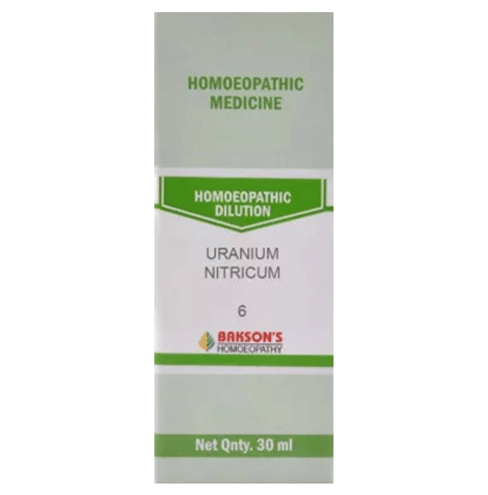 Bakson's Homeopathy Uranium Nitricum Dilution 6 CH - Classic Derma