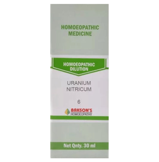 Bakson's Homeopathy Uranium Nitricum Dilution 6 CH - Classic Derma