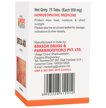 Bakson's Homeopathy Urtica Aid Tablet