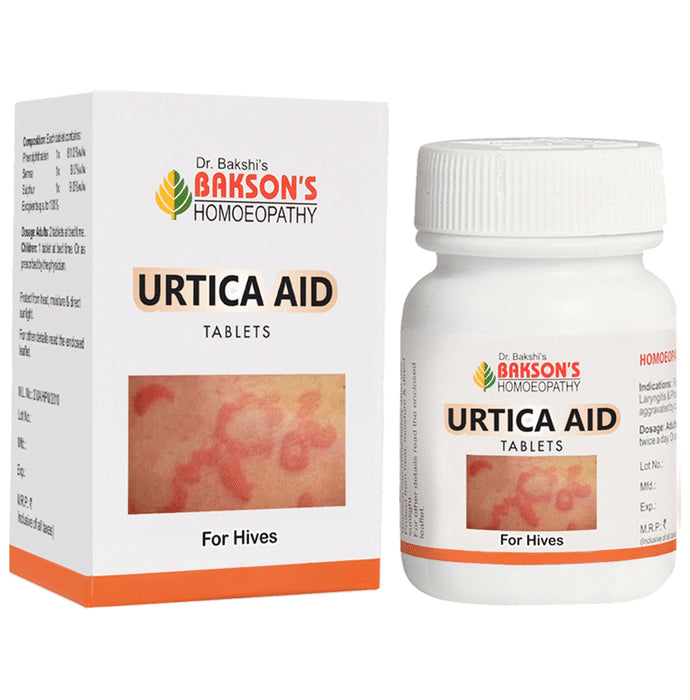 Bakson's Homeopathy Urtica Aid Tablet - Classic Derma