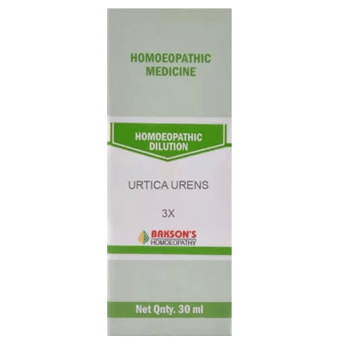 Bakson's Homeopathy Urtica Urens Dilution 3X - Classic Derma