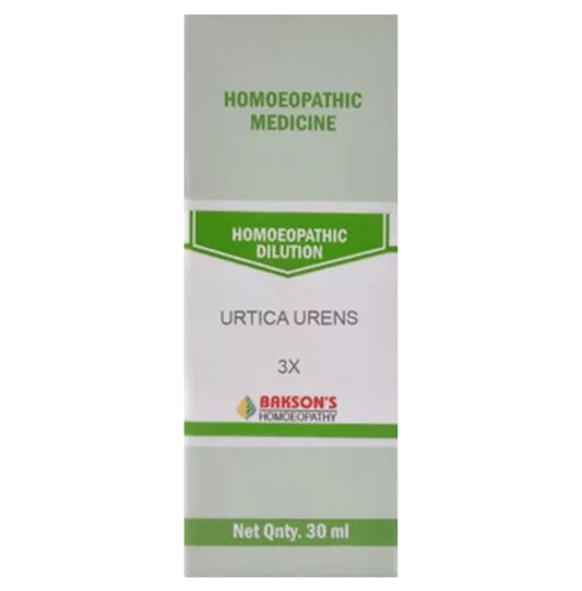 Bakson's Homeopathy Urtica Urens Dilution 3X - Classic Derma