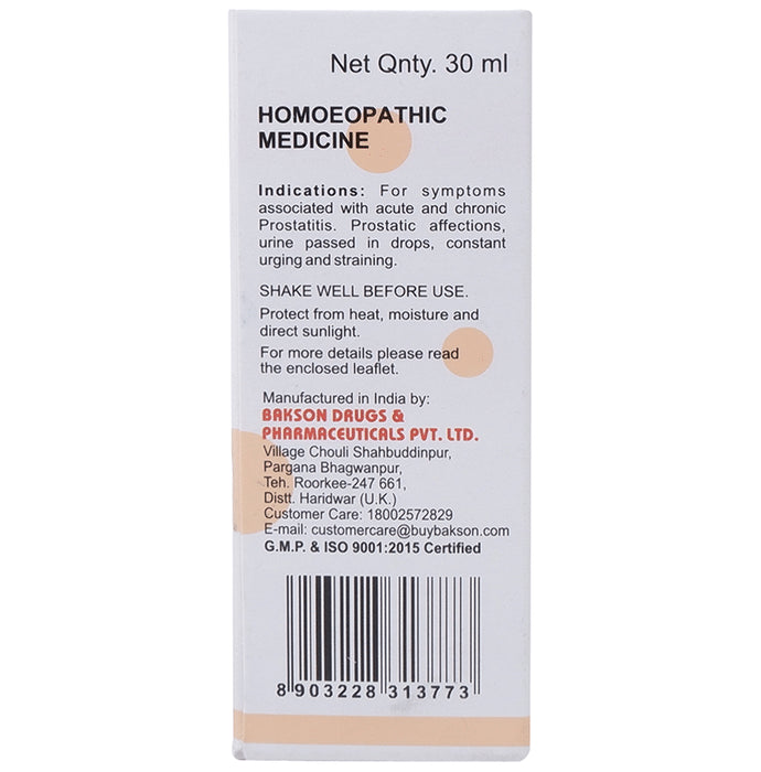 Bakson's Homeopathy V13 Prostatitis Drop for Veterinary Use