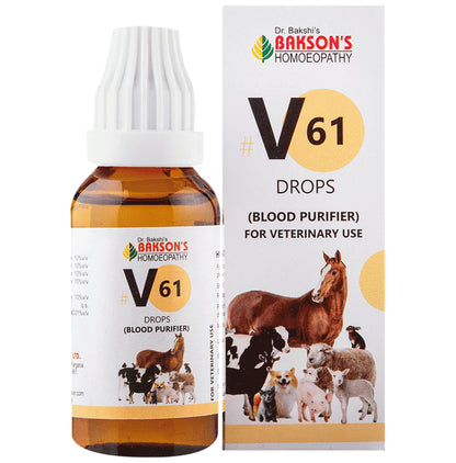 Bakson's Homeopathy V61 Blood Purifed Drop for Veterinary Use Drop - Classic Derma