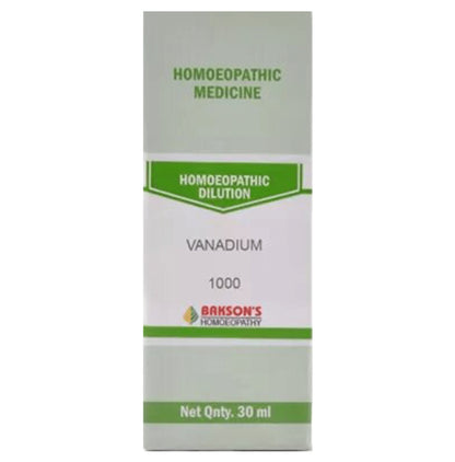 Bakson's Homeopathy Vanadium Dilution 1000 CH - Classic Derma
