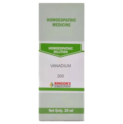 Bakson's Homeopathy Vanadium Dilution 200 - Classic Derma
