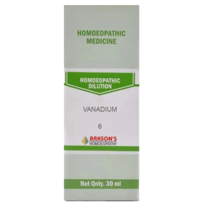 Bakson's Homeopathy Vanadium Dilution 6 - Classic Derma