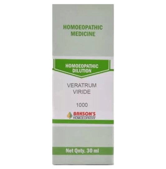 Bakson's Homeopathy Veratrum Viride Dilution 1000 CH - Classic Derma
