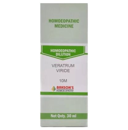Bakson's Homeopathy Veratrum Viride Dilution 10M - Classic Derma