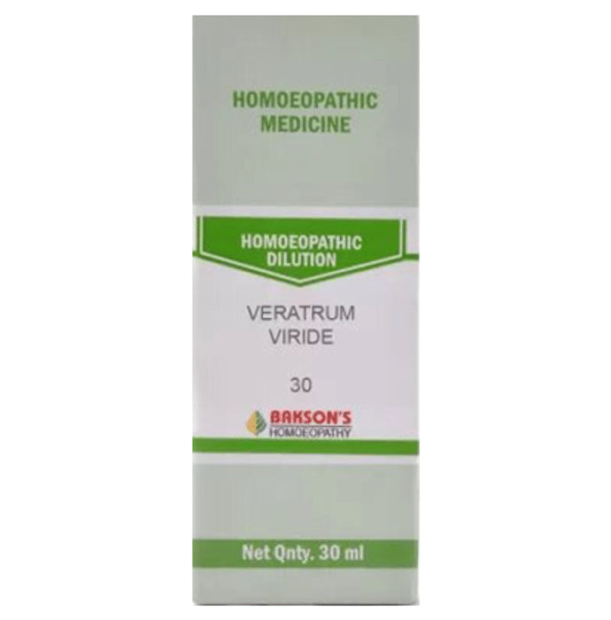 Bakson's Homeopathy Veratrum Viride Dilution 30 - Classic Derma