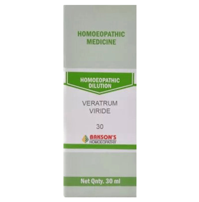 Bakson's Homeopathy Veratrum Viride Dilution 30