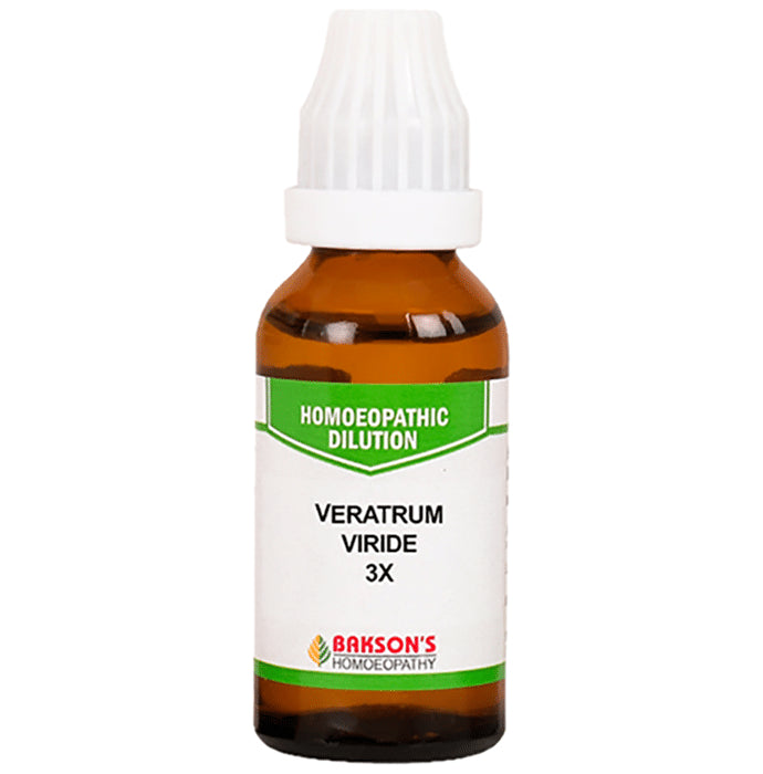 Bakson's Homeopathy Veratrum Viride Dilution 3X - Classic Derma