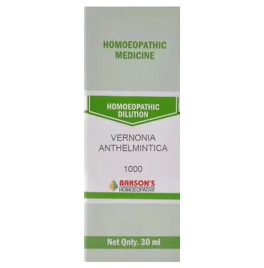 Bakson's Homeopathy Vernonia Anthelmintica Dilution 1000 CH - Classic Derma