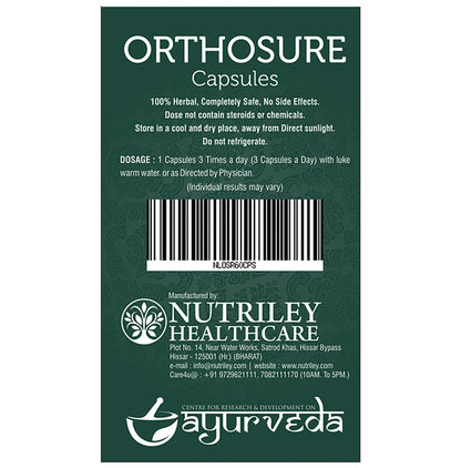 Nutriley CRD Ayurveda Orthosure Joint Pain 500mg Capsule