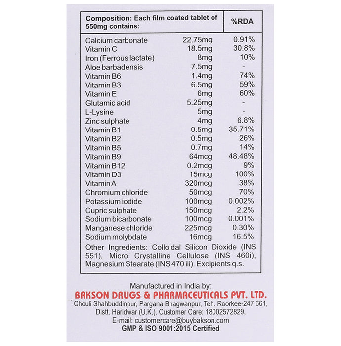 Bakson's Vitamin D Plus Tablet