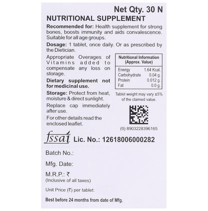 Bakson's Vitamin D Plus Tablet