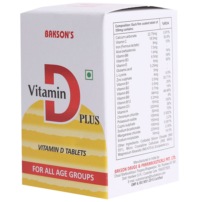 Bakson's Vitamin D Plus Tablet