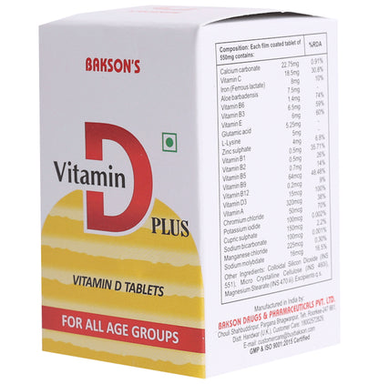 Bakson's Vitamin D Plus Tablet