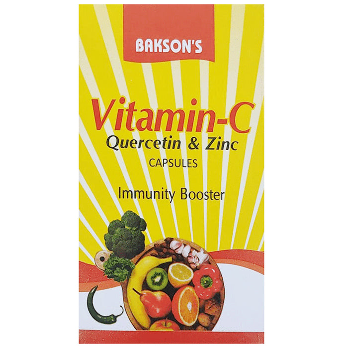 Bakson's Vitamin-C Quercetin Dihydrate & Zinc Capsule Immunity Booster - Classic Derma