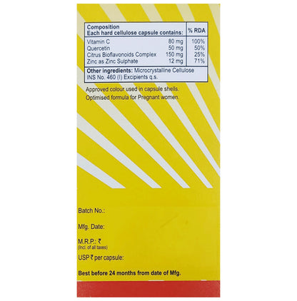 Bakson's Vitamin-C Quercetin Dihydrate & Zinc Capsule Immunity Booster