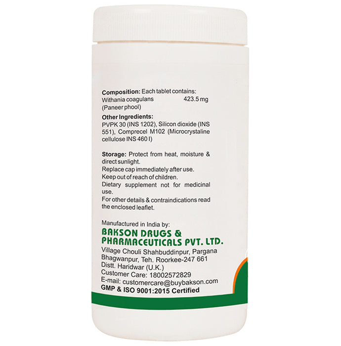 Bakson's Withania Coagulans Tablet