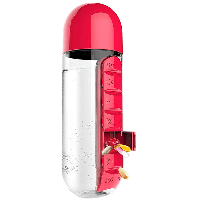 Balaji Exim Pill & Vitamin Organizer Water Bottle - Classic Derma