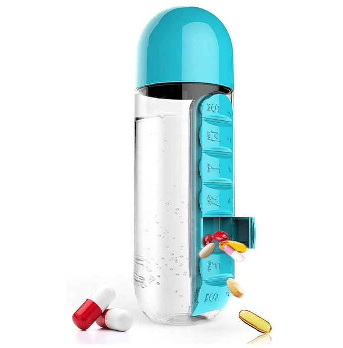Balaji Exim Pill & Vitamin Organizer Water Bottle
