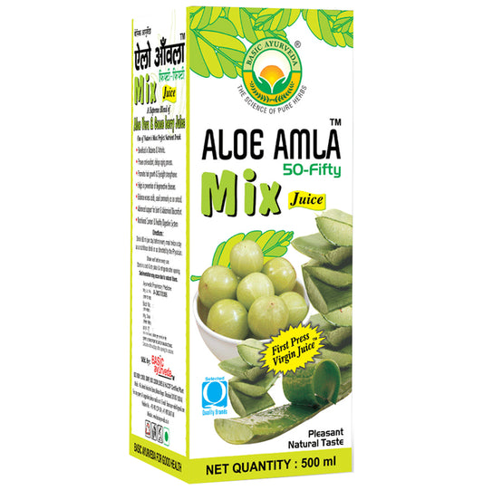 Basic Ayurveda Aloe Amla 50-Fifty Mix Juice - Classic Derma
