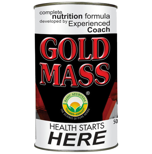 Basic Ayurveda Gold Mass Complete Nutrition Formula for Skin & Weight Management - Classic Derma