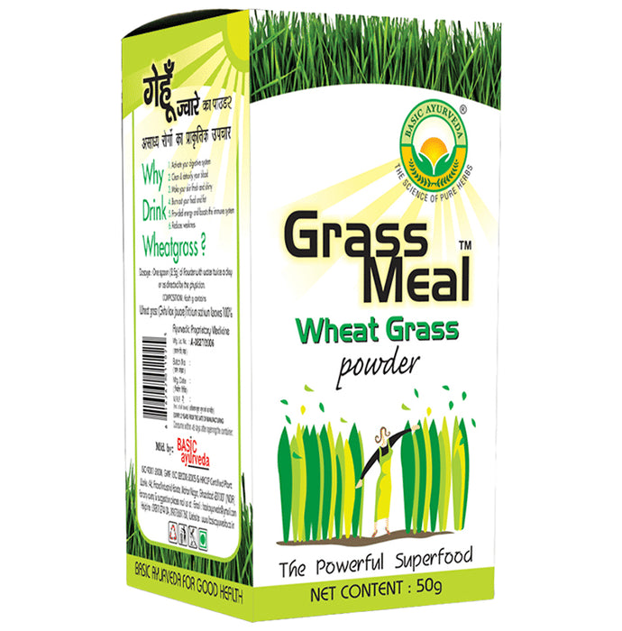 Basic Ayurveda Grass Meal Wheat Grass Powder - Classic Derma