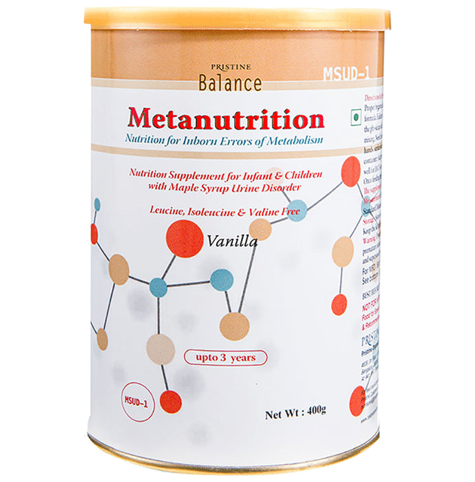 Pristine Balance Metanutrition MSUD 1 (Upto 3 Years) for Metabolism | Flavour Powder Vanilla - Classic Derma