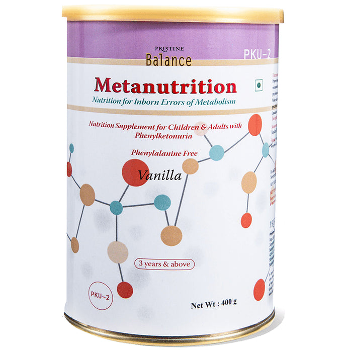 Pristine Balance Metanutrition PKU 2 (3 Years & Above) for Metabolism | Flavour Powder Vanilla - Classic Derma