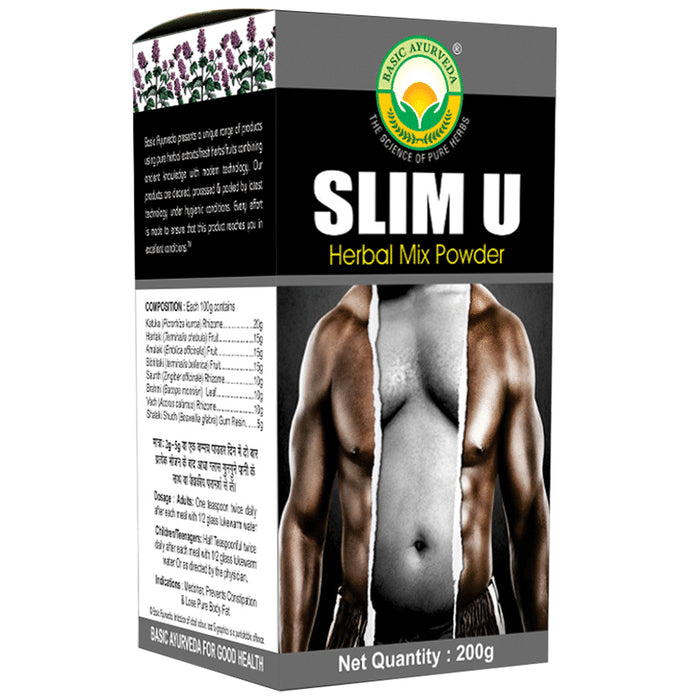 Basic Ayurveda Slim U Herbal Mix Powder - Classic Derma
