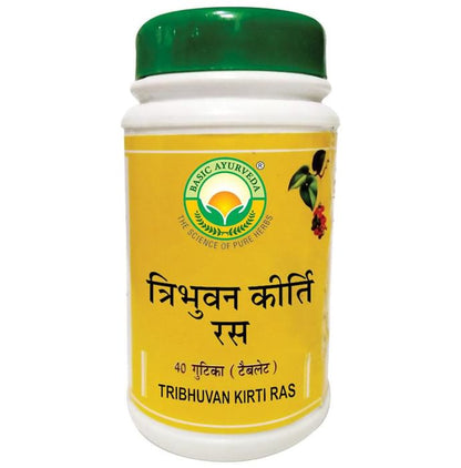Basic Ayurveda Tribhuvan Kirti Ras Tablet - Classic Derma