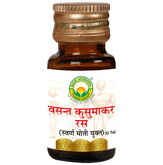 Basic Ayurveda Vasant Kusumakar Ras with Gold