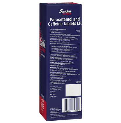 Bayer Combo Pack of Supradyn Daily Multivitamin 15 Tablet & Saridon Advance 10 Tablet